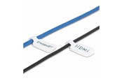 Akcesoria sieciowe - StarTech.com 3.5in (9cm) Cable Labels 100 Pack White Cable/Cord Tags (CABLE-TAG-HLWH) - cable identification labels - hook-to-hook fastener write-on - CABLE-TAG-HLWH