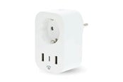 Inteligentny dom - Nedis SmartLife Smart Plug Wi-Fi Power meter 3680 W Type F (CEE 7/7) / 1x USB-C / 2x USB White - WIFIP151FWT