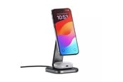 Telefon - Adapter i Ładowarka - Satechi 2-in-1 Foldable Qi2 Wireless Charging Stand (Space Gray) - ST-Q21FM