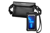 Telefon - Pokrowiec i etui - Spigen Aqua Shield WaterProof Floating Case + WaterProof Waist Bag A621 Set - black - AMP04533