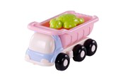 Zabawki na zewnatrz - Cavallino Toys Cavallino Beach Dump Truck with 4 Sand Molds Pink - 9147SF01