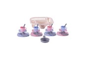 Zabawa w udawanie - Cavallino Toys Cavallino Crockery with Dishwashing Rack Pink 30pcs. - 8487SF01