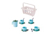 Zabawa w udawanie - Cavallino Toys Cavallino Crockery in Basket Blue 15 pieces. - 8325SF01