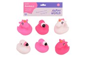 Zabawki - Johntoy Happy World Flamingo & Unicorn Bath Figures 6pcs. - 22279