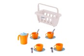 Zabawa w udawanie - Cavallino Toys Cavallino Crockery in Basket Orange 15 pieces. - 8326SF01