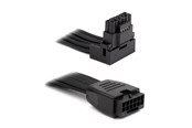 Kabel zasilajacy (wewnetrzny) - DUTZO Sleeved PCI-E 12V-2x6 kabel przedłużający - Lock pin down - Czarny - DSC-PE12V2X6-PD-30-BLK