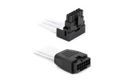 Kabel zasilajacy (wewnetrzny) - DUTZO Sleeved PCI-E 12V-2x6 kabel przedłużający - Lock pin up - Biały - DSC-PE12V2X6-PU-30-WHT