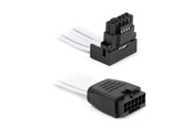 Kabel zasilajacy (wewnetrzny) - DUTZO Sleeved PCI-E 12V-2x6 kabel przedłużający - Lock pin down - Biały - DSC-PE12V2X6-PD-30-WHT