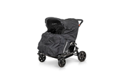 Wózki dzieciece i spacerowe - Babytrold Rain cover twin stroller black - 21-17