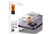 Telefon - szklo ochronne - Spigen Glass EZ Fit Optik Pro 2 Pack - deep purple - iPhone 14 Pro/iPhone 14 Pro Max - AGL05597