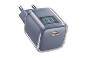 Telefon - Adapter i Ladowarka - Acefast Wall charger A53 Sparkling series PD 30W GaN (grey) - 6974316282396