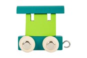 Zabawki drewniane - Small Foot - Wooden Letter Train Wagon Green - 10346