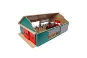 Zabawki drewniane - Kids Globe Stable with Windbreak Mesh 1:32 - 610250