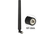 Akcesoria sieciowe - DeLOCK WLAN 802.11 ac/a/h/b/g/n Antenna RP-SMA plug 5 - 7 dBi omnidirectional with tilt joint black - 88899