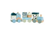 Zabawki dla niemowlat - Eichhorn Wooden Block Train Panda 16 pieces. - 100003804