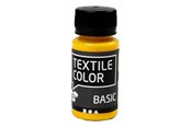 Kreatywne gry - Creativ Company Textile Color Semi-opaque Textile Paint - Primary Yellow 50ml - 34203