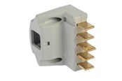Kable i przewody - Nordic Quality Connector 3P+N+J Angled (D) Light Gray - 303968