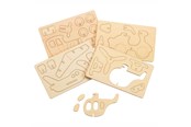 Artykuly Artystyczne & Rzemieslnicze - Colorations - Make and Decorate your Wooden 3D Vehicles Set of 4 - VEHPUZ