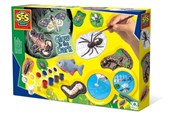 Kreatywne gry - SES Creative Children's Scary Animals Glow in the Dark Casting and Painting Set - 01153