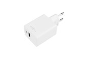 Telefon - Adapter i Ladowarka - FIXED Super Fast Mini Charger 45W USB-C PD + USB-A White - FIXC45M-CU-WH