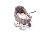 Lalka, mis i akcesoria - Smallstuff - Doll Stroller - Dark Rose - 51001-07