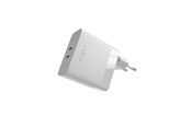 Telefon - Adapter i Ladowarka - FIXED Super Fast Charger 65W 2xUSB-C PD 3.0 White - FIXC65-2C-WH