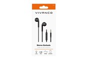 Sluchawki, zestaw sluchawkowy - Vivanco Smart Pro In-Ear Plugin Eggshape Headset Black - 4008928617405