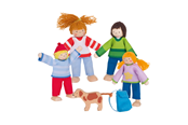 Lalka, mis i akcesoria - Goki Dollhouse Family - 51863