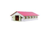 Zabawki drewniane - Kids Globe Horse stable with 9 boxes 1:32 - 610188