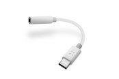 Kabel USB - FIXED Audioadapter USB-C to 3.5mm female 10cm White - FIXL-CJD-WH