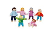 Lalki i akcesoria - Goki Wooden Dollhouse Dolls Flexible Modern Family 6pcs. - 51496