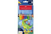 Przybory do pisania i rysowania - Faber-Castell CP Jumbo Grip dino 8+2 cardboard wallet - 110922