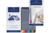Przybory do pisania i rysowania - Faber-Castell Watercol. penc. Goldfaber Aqua tin of 12 - 114612