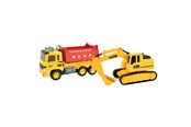 Samochody i pojazdy - Toi-Toys Cars & Trucks Dump Truck with Excavator - 24069A