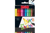 Przybory do pisania i rysowania - Faber-Castell Brush pen Black Edition set 10x - 116451