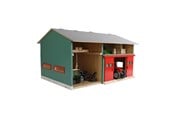 Lalka, miś i akcesoria - Kids Globe Agricultural Shed with Storage 1:32 - 610816