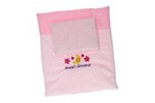 Lalka, miś i akcesoria - Johntoy Baby Rose Doll Blanket and Pillow Set - 27537
