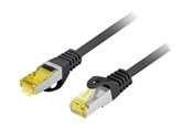 Kabel sieciowy - Lanberg patch cable - 50 cm - black RAL 9004 - Czarny - 0.5m - PCF6A-10CU-0050-BK