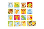 gry-planszowe-karciane-i-kosci - Goki Wooden Memo Game Safari 32 pcs. - 56645