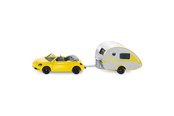 Samochody i pojazdy - SIKU Car with Trailer Caravan 1:55 - 313-1629