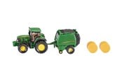 Samochody i pojazdy - SIKU John Deere Tractor With Round Baler - S-1665
