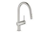 Baterie i armatura - Grohe Minta Kitchen faucet with pull-out C-spout Supersteel - 32321DC2