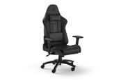 Fotel gamingowy - Corsair TC100 Relaxed Krzesło gamingowe - Czarny - Skóra pluszowa - Do 120 kg - CF-9010050-WW