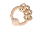 Zabawki dla niemowlat - Goki Wooden Gripping Ring with 4 Rings - 65322