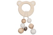 Zabawki dla niemowlat - Goki Wooden Gripping Ring Bear - 65212