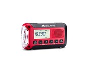 Radio DAB i budzik - MIDLAND ER250 BT Emergency Bluetooth Radio - Solar - Dynamo - 130 Lumens Flashlight - 2600mAh Powerbank - AM/FM - Mono - Czerwony - C1587