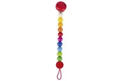 Zabawki dla niemowlat - Goki Wooden Pacifier Chain Rainbow - 65307