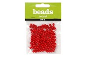 Kreatywne gry - Creativ Company Wooden Beads Red 150pcs. - 570394