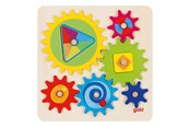 Zabawki drewniane - Goki Wooden Gears Puzzle 10 pcs. - 58428