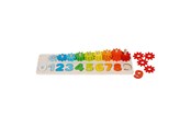 Zabawki dla niemowlat - Goki Wooden Sorting Game Learning to Count with Gears 55 pcs. - 58451
